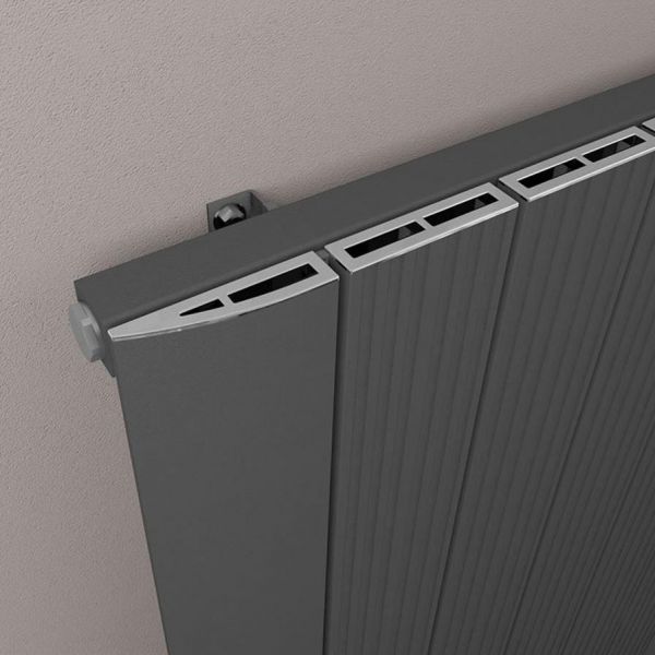 Eastbrook Trent 1800 x 375 Matt Anthracite Aluminium Designer Radiator #3