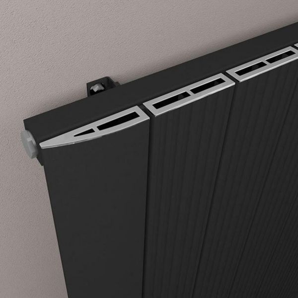 Eastbrook Trent 1800 x 660 Matt Black Aluminium Designer Radiator #3