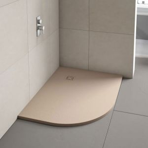 Merlyn Truestone Left Hand Offset Quadrant Shower Tray 1000 x 800 Sandstone T108HSL