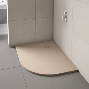 Merlyn Truestone Right Hand Offset Quadrant Shower Tray 1000 x 800 Sandstone T108HSR