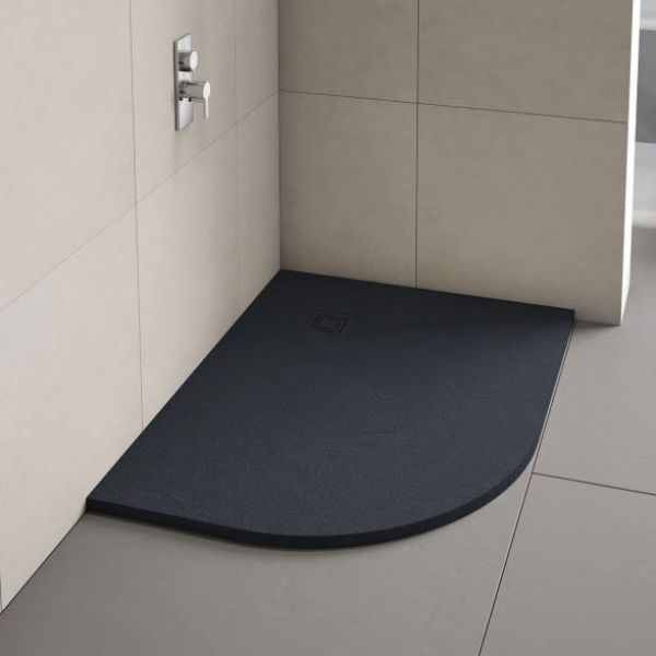 Merlyn Truestone Offset Quadrant Shower Tray 1200 x 900 Left Hand Graphite
