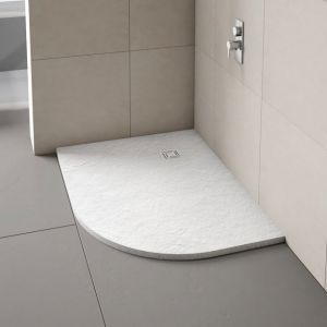 Merlyn Truestone Right Hand Offset Quadrant Shower Tray 1000 x 800 White T108HWR