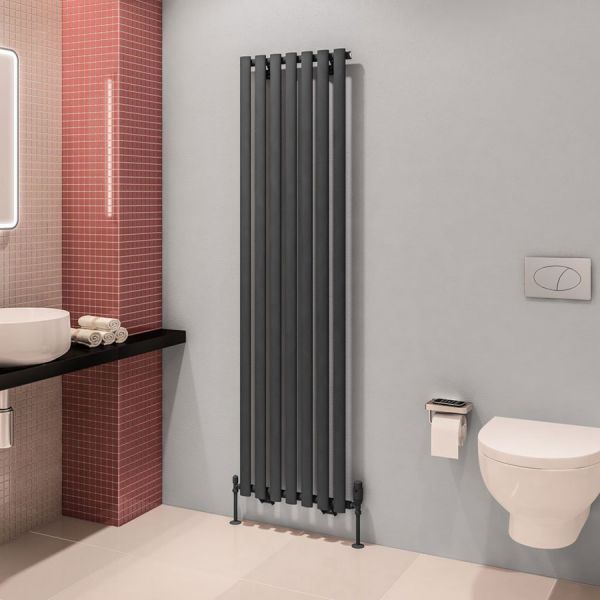 Eastbrook Tunstall 1800 x 490 Matt Anthracite Designer Radiator #2