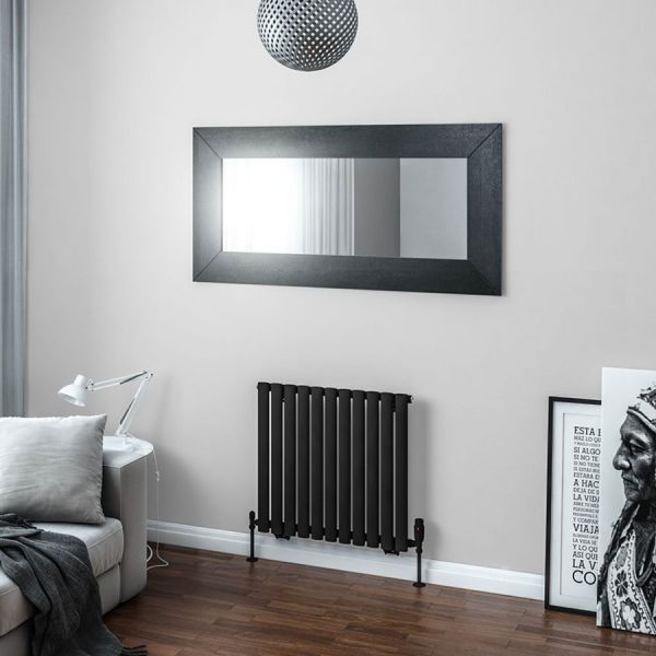 Eastbrook Tunstall 600 x 648 Matt Black Designer Radiator #2