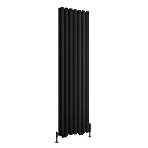 Eastbrook Tunstall Double 1800 x 490 Matt Black Designer Radiator
