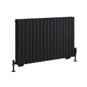Eastbrook Tunstall Double 600 x 1002 Matt Black Designer Radiator