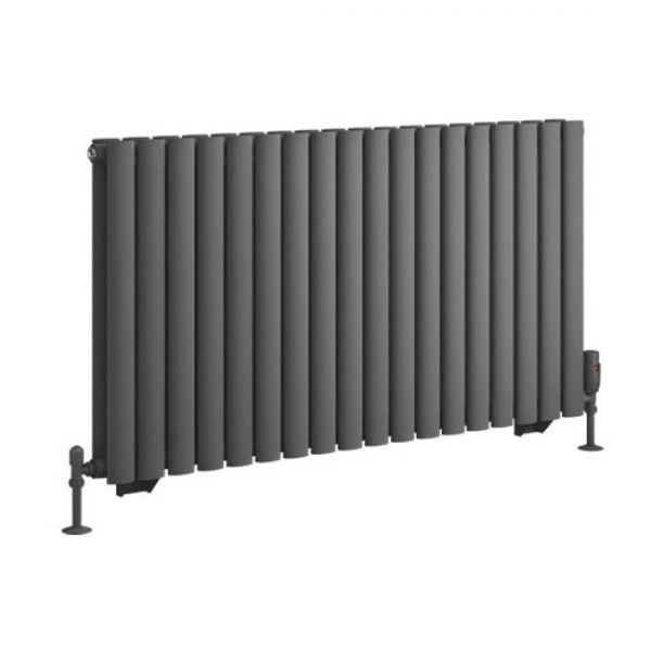 Eastbrook Tunstall Double 600 x 1061 Matt Anthracite Designer Radiator