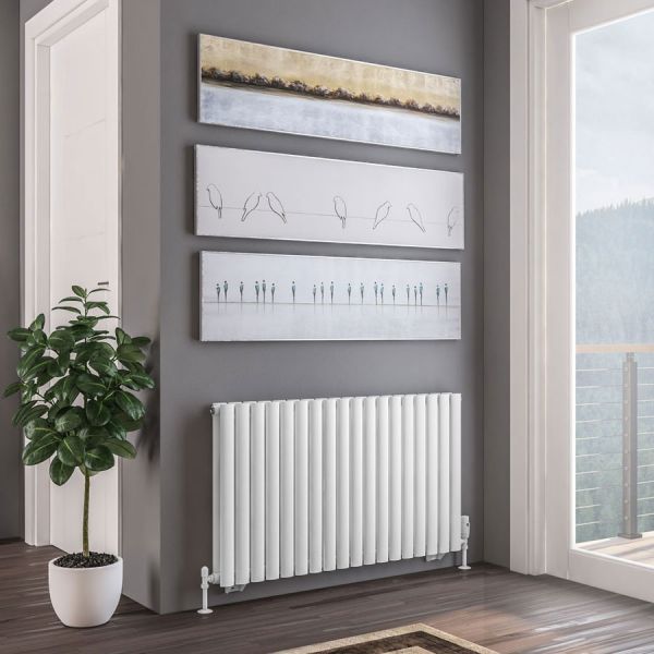Eastbrook Tunstall Double 600 x 1061 Matt White Designer Radiator #2