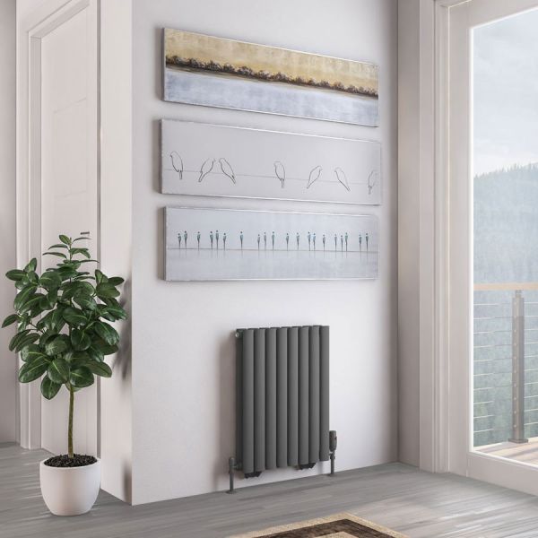 Eastbrook Tunstall Double 600 x 471 Matt Anthracite Designer Radiator #2
