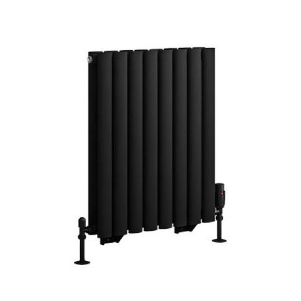 Eastbrook Tunstall Double 600 x 471 Matt Black Designer Radiator