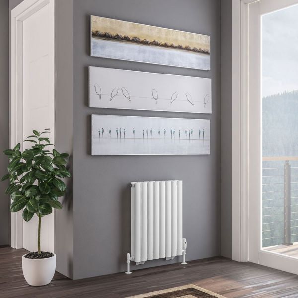 Eastbrook Tunstall Double 600 x 471 Matt White Designer Radiator #2