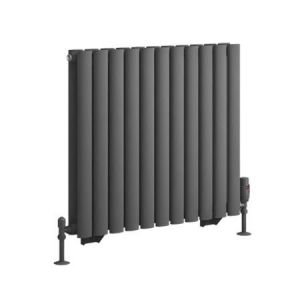 Eastbrook Tunstall Double 600 x 648 Matt Anthracite Designer Radiator
