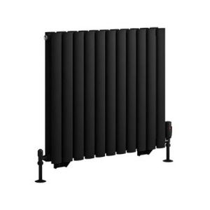Eastbrook Tunstall Double 600 x 648 Matt Black Designer Radiator