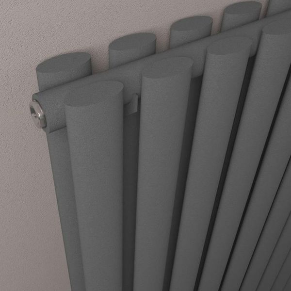 Eastbrook Tunstall Double 1800 x 350 Matt Anthracite Designer Radiator #3