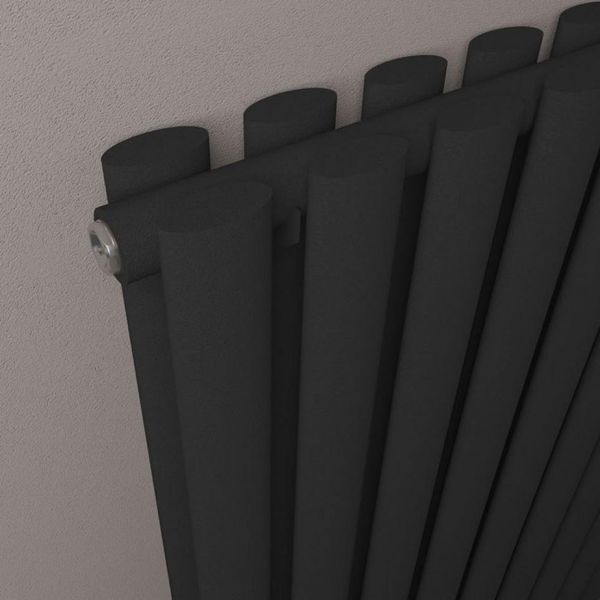 Eastbrook Tunstall Double 1800 x 490 Matt Black Designer Radiator #3