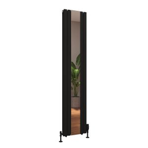 Eastbrook Tunstall Double Mirror 1800 x 380 Matt Black Designer Radiator