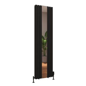 Eastbrook Tunstall Double Mirror 1800 x 500 Matt Black Designer Radiator