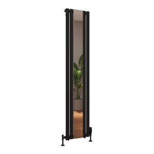 Eastbrook Tunstall Mirror 1800 x 380 Matt Black Designer Radiator