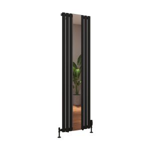 Eastbrook Tunstall Mirror 1800 x 500 Matt Black Designer Radiator