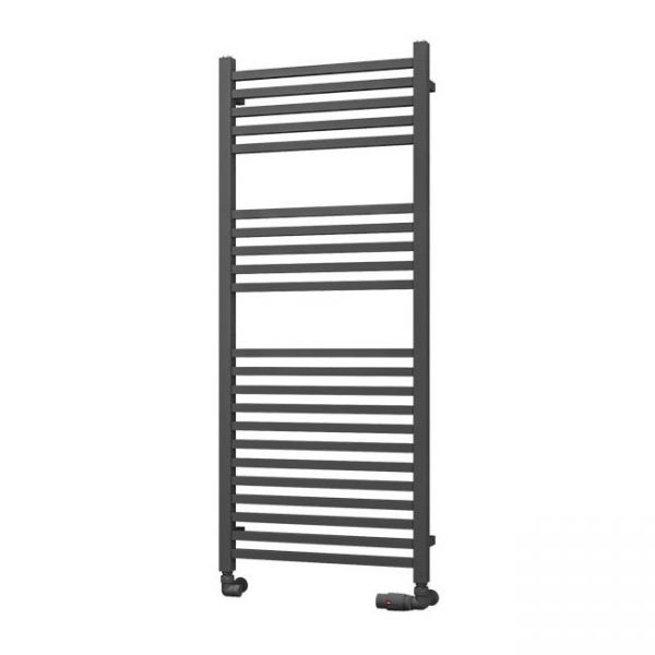 Eastbrook Tuscan Square Multirail 1200 x 500 Straight Matt Anthracite Towel Rail