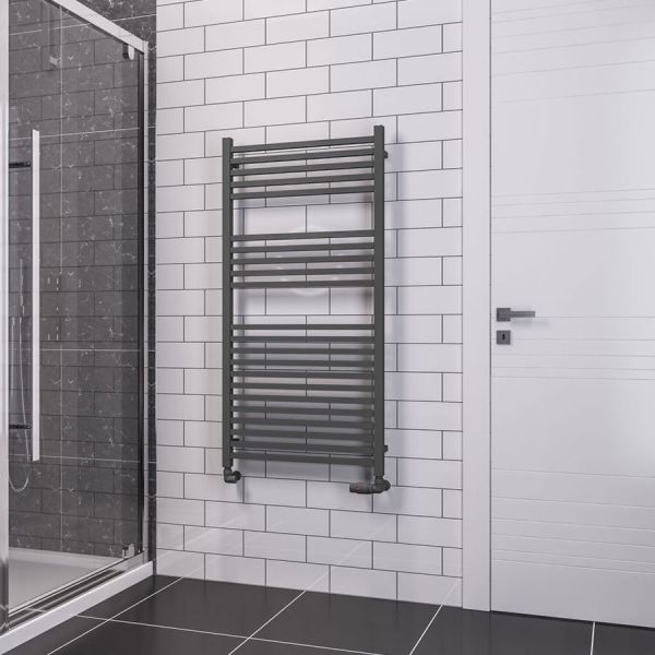 Eastbrook Tuscan Square Multirail 1200 x 600 Straight Matt Anthracite Towel Rail #2
