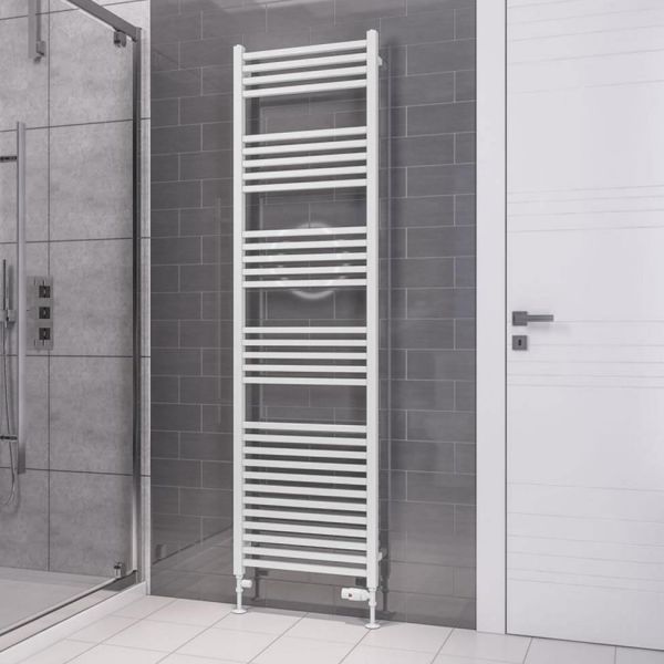 Eastbrook Tuscan Square Multirail 1800 x 500 Straight Gloss White Towel Rail #2