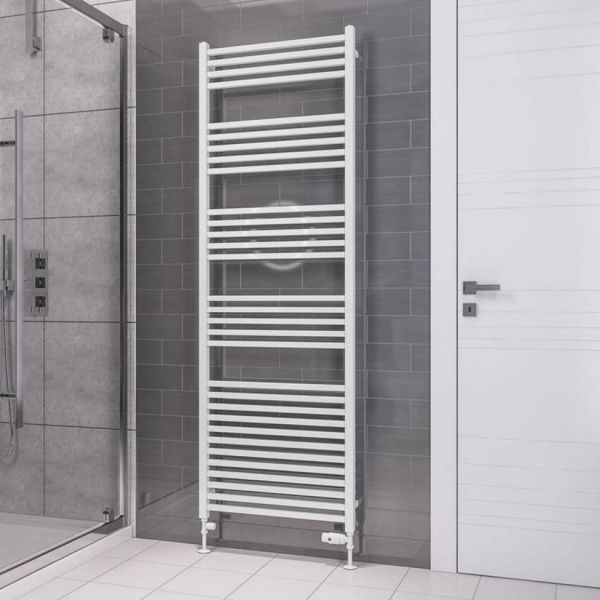 Eastbrook Tuscan Square Multirail 1800 x 600 Straight Gloss White Towel Rail #2