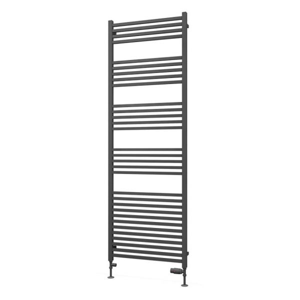 Eastbrook Tuscan Square Multirail 1800 x 600 Straight Matt Anthracite Towel Rail