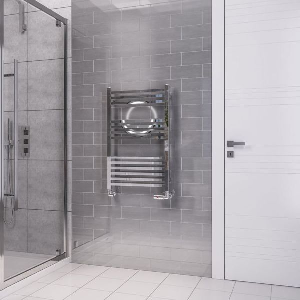 Eastbrook Tuscan Square Multirail 800 x 500 Straight Chrome Towel Rail #2
