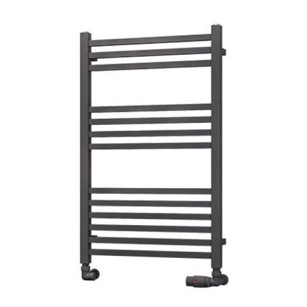 Eastbrook Tuscan Square Multirail 800 x 500 Straight Matt Anthracite Towel Rail