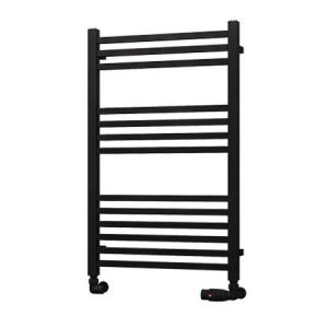 Eastbrook Tuscan Square Multirail 800 x 500 Straight Matt Black Towel Rail