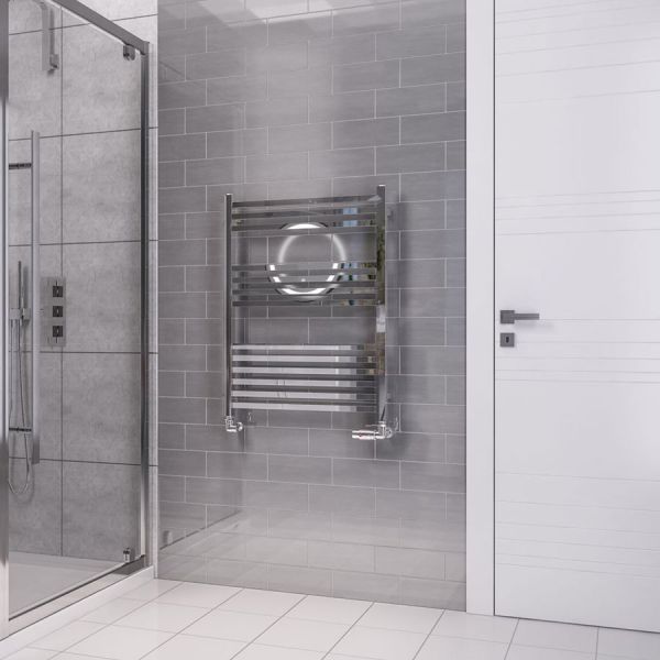 Eastbrook Tuscan Square Multirail 800 x 600 Straight Chrome Towel Rail #2
