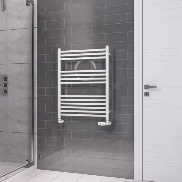 Eastbrook Tuscan Square Multirail 800 x 600 Straight Gloss White Towel Rail #2