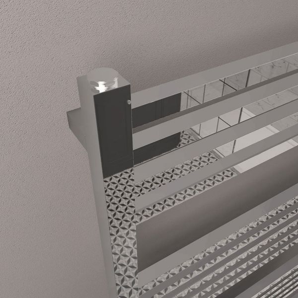 Eastbrook Tuscan Square Multirail 1800 x 600 Straight Chrome Towel Rail #3
