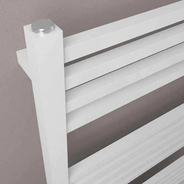 Eastbrook Tuscan Square Multirail 1200 x 600 Straight Gloss White Towel Rail #3