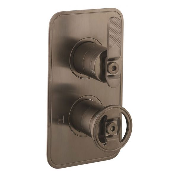 Crosswater Union Brushed Black Chrome One Outlet Thermostatic Shower Valve