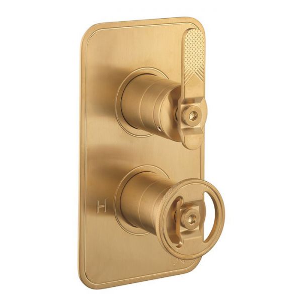 Crosswater Union Brushed Brass One Outlet Thermostatic Shower Valve