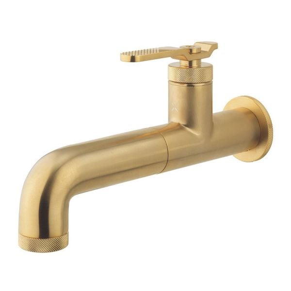 Crosswater Union Brushed Brass One Hole Wall Mounted Basin Mixer Tap