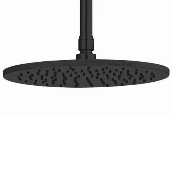 Crosswater Union 250mm Round Shower Head Matt Black UB250M