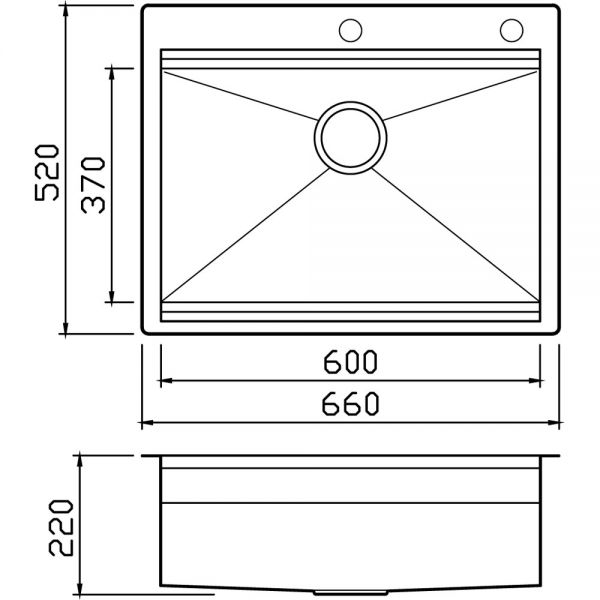 Clearwater Urban Smart 1 Bowl Inset Stainless Steel Kitchen Sink 660 x 520 #2