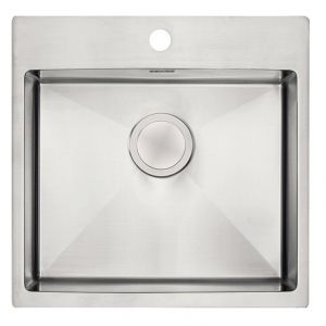 Clearwater Urban 1 Bowl Inset Stainless Steel Kitchen Sink 540 x 510
