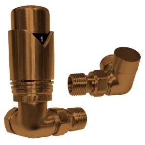 Abacus Ultima TRV8 Brushed Bronze Corner Thermostatic Radiator Valves