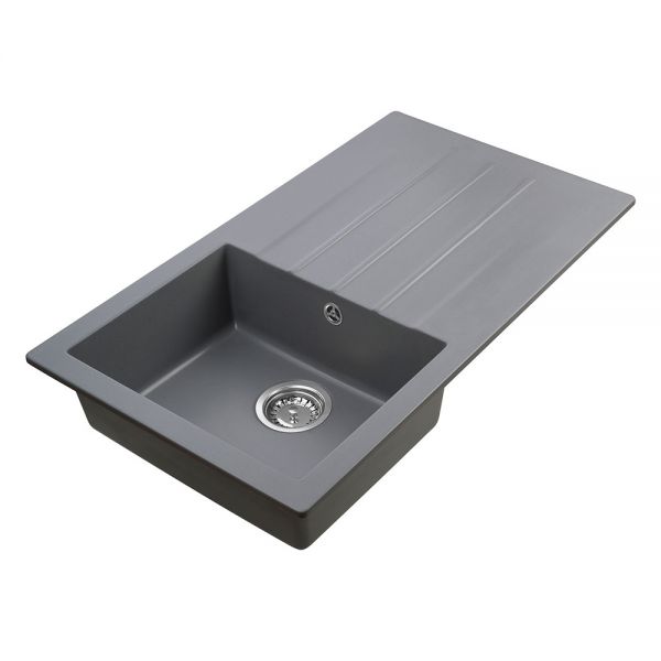 Reginox Valence Grey 1 Bowl Granite Kitchen Sink 860 x 500mm #2