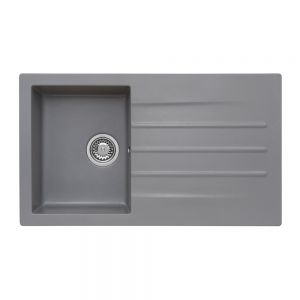 Reginox Valence Grey 1 Bowl Granite Kitchen Sink 860 x 500mm