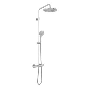 Vado Velo Chrome Round Thermostatic Shower Kit with Handset