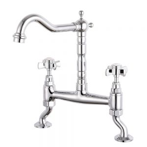 Reginox Velino Chrome Bridge Kitchen Mixer Tap