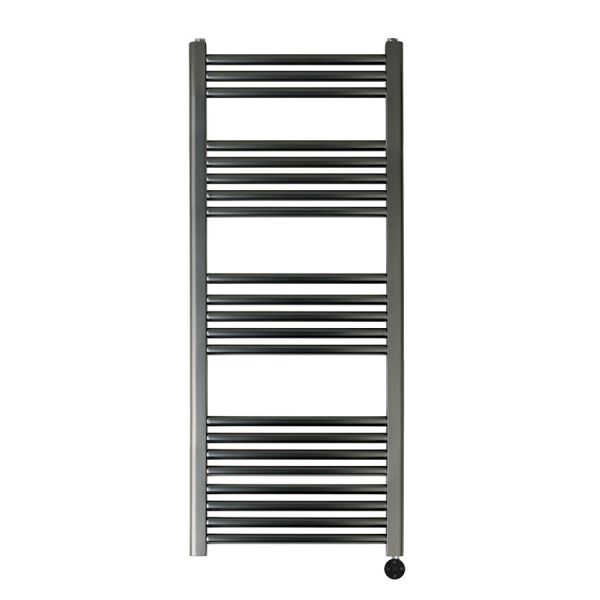 JTP VOS 1200 x 500 Brushed Black Electric Towel Rail