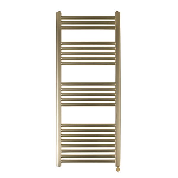 JTP VOS 1200 x 500 Brushed Brass Electric Towel Rail