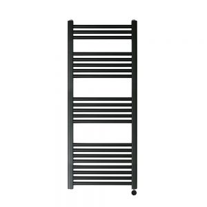 JTP VOS 1200 x 500 Matt Black Electric Towel Rail