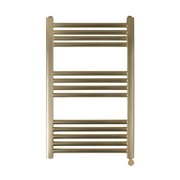 JTP VOS 800 x 500 Brushed Brass Electric Towel Rail